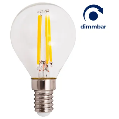 Produktbild von LED Filament Tropfenlampe McShine Filed E14 6W 600lm warmweiß dimmbar