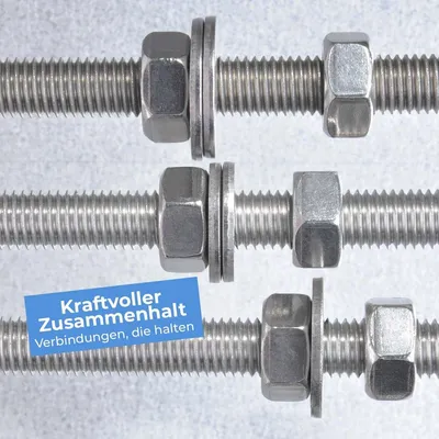 50 Unterlegscheiben 6,4 x 25 mm für M6 Schrauben - Edelstahl | Korrosionsbeständig | U-Scheiben