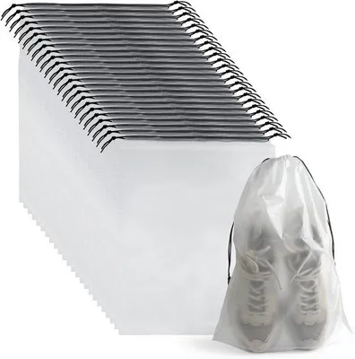 Produktbild von Famanu Schuhorganizer Transparent - 26 Stück Reise-Schuhbeutel