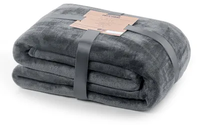 Zdjęcie produktu dla Koc z mikrowłókna polar - 160 x 210 cm - Antracytowy szary - Narzuta i pled - Koc do przytulania