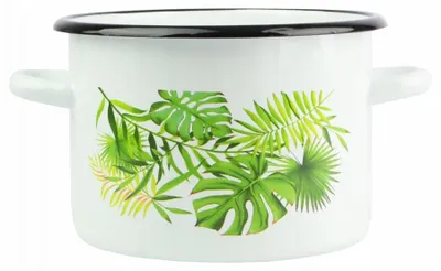 Produktbild von Emalia Rybnik Monstera Emaille-Topf 18 cm Induktion