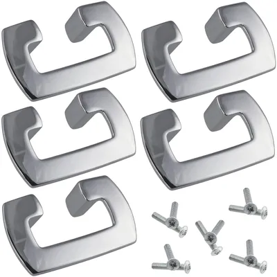 Möbelgriffe, 5 Stück, 32 mm Lochabstand, Metall, verchromt