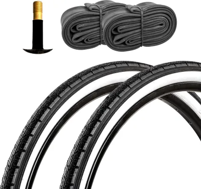 Produktbild von Meghna Fahrradreifen City Trekking Tour 2 Reifen 26 x 1,75" schwarz/weiß mit 2 Schläuchen AV