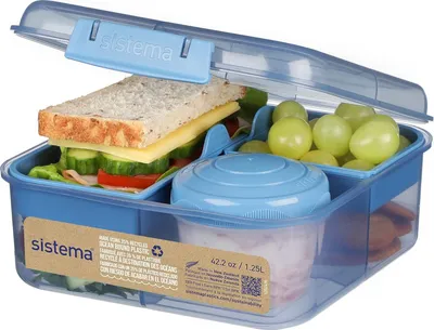 Produktbild von sistema To Go Box Bento Cube recyceltes PP 1, 25 l 1 Stück