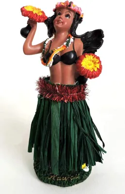 Produktbild von Hula-Mädchen-Wackelfigur aus Hawaii für das Auto-Armaturenbrett, Aloha-Puppe, 11,5cm