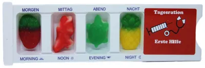Immagine prodotto di Scatola di compresse di pronto soccorso con gelatina di frutta articoli 25g