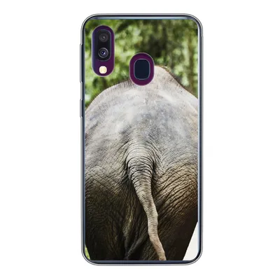 Produktbild von MuchoWow® Handyhülle Schutzhülle Hülle für Samsung Galaxy A40 Elefant - Tiere - Grau - Natur Silikon Softcase Handy Hülle - Handy-Tasche
