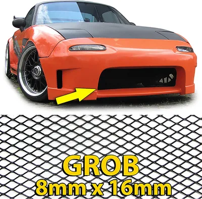 Produktbild von Alu Gitter Renngitter Wabengitter Racegitter 130X30cm schwarz grob