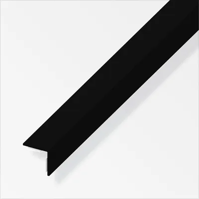 Produktbild von alfer Winkel 2.5 m, 20 x 20 mm PVC (Kunststoff) glatt schwarz