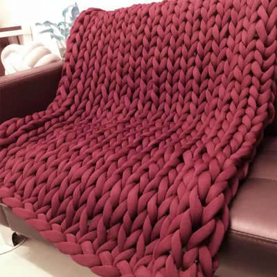 Imagen del producto de Manta gruesa de punto para mayor comodidad y calidez