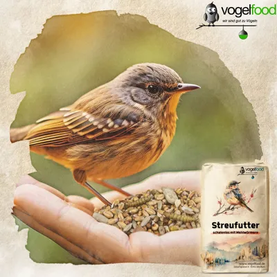 Produktbild von 25 kg schalenloses Streufutter mit Mehlwürmer