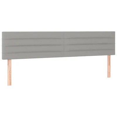 Produktbild von vidaXL Kopfteile Hellgrau 160x5x78/88 cm Stoff
