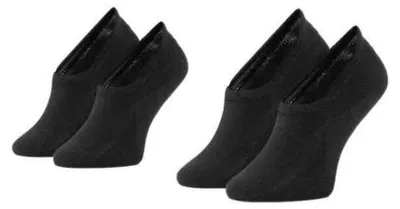 Image de Tommy Hilfiger - Chaussettes fines pour femmes, lisses (lot de 2) NA705 (35 EU - 38 EU) (noir)