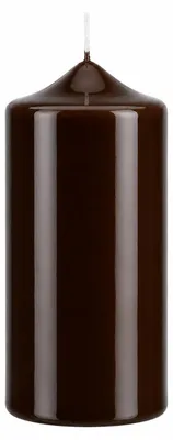Produktbild von Lackkerzen Stumpenkerzen Chocolate Schokolade 120 x Ø 60 mm, 4 Stück