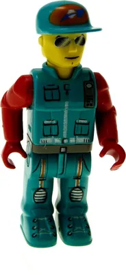 Produktbild von 1x Lego Figur 4 Juniors Jack Stone Mann Pilot türkis rot 4616 4613 js027