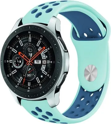 Produktbild von Armband für Samsung Galaxy Watch 6/5/4 20mm weiches Silikon Ersatzarmband Sport atmungsaktiv TÜRKIS-BLAU