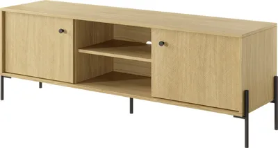 Produktbild von TV-Schrank SCANDI F 153 2D TV-Lowboard mit 2 Türen Scandi Eiche Scandi Fischgrät Wohnzimmer