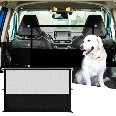 Produktbild von Famanu Hundegitter für Auto - Multifunktional, Schwarz (113 x 80 cm)