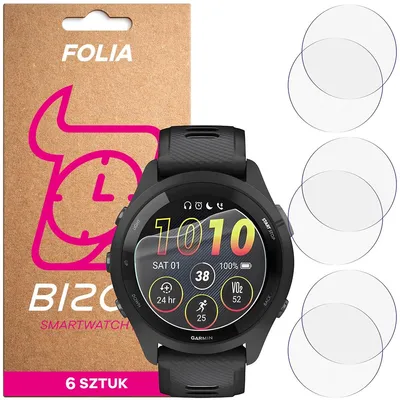 Produktbild von 6x Schutzfolie für den Bildschirm für Garmin Forerunner 265, Bizon Watch HydroFlex