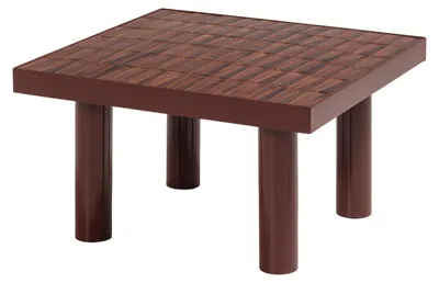 Produktbild von Olvo Beistelltisch Metall Mit Fliesen Bordeauxrot