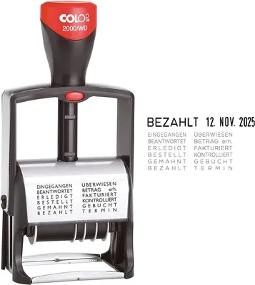 Produktbild von COLOP Stativ Wortbandstempel "Classic Line 2000/WD"mit Datum
