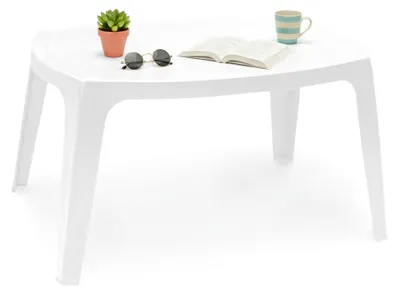 Produktbild von Mclendon - Gartentisch, 76x49x43h cm Weiß, 2 Sitze  Italy