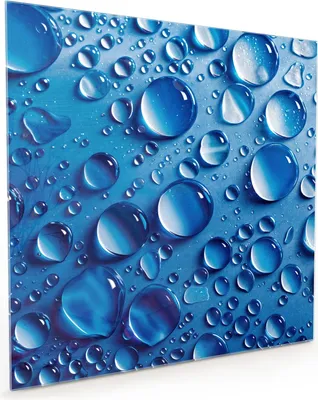 Produktbild von Küchenrückwand Spritzschutz Glas mit Motiv Wassertropfen 40 x 40 cm