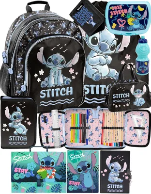 Produktbild von 10tlg Lilo und stitch Schulrucksack set Rucksack Schulranzen Federtasche Sportbeutel schultasche fur madchen