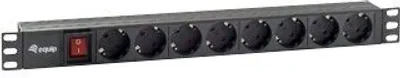 Produktbild von Equip 19" Steckdosenleiste CEE7/7 90°->8xSchuko+Switch Pla.
