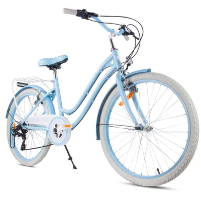 Produktbild von Mädchen fahrrad 24 Zoll für das Heilige Abendmahl mit SHIMANO 7-Gang Silver Moon blau