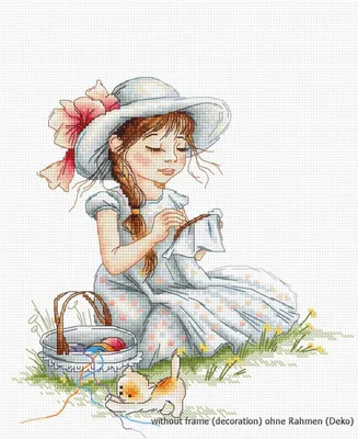 Produktbild von Luca-S Kreuzstich Set "Handarbeit", Zählmuster, 19x20cm