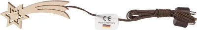 Produktbild von Bastelzubehör Holzkomet einfach Länge 45mm Kabel 60cm