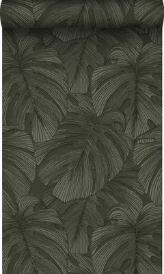 Zdjęcie produktu dla Origin Wallcoverings Tapeta Motyw liści 3D ciemnej zieleni 50 x 900 cm