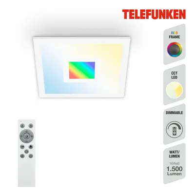 Produktbild von Telefunken - LED Panel, LED Deckenleuchte, Deckenlampe dimmbar, inkl. Fernbedienung, RGB-Innenbereic