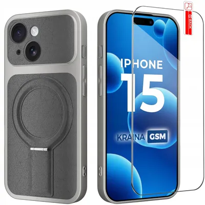 Produktbild von iPhone 15-Hülle mit Magnetring für MagSafe + 9H-Glas