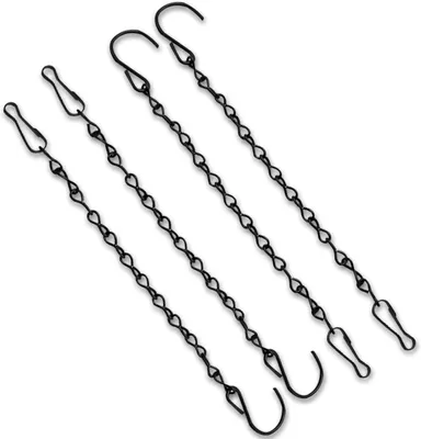 Zdjęcie produktu dla 4 sztuki wiszących girland z kwiatami, 24 cm, łańcuchy do koszy zawieszanych, łańcuchy do doniczek, łańcuchy do zawieszania, wiszące dekoracje do roślin ogrodowych