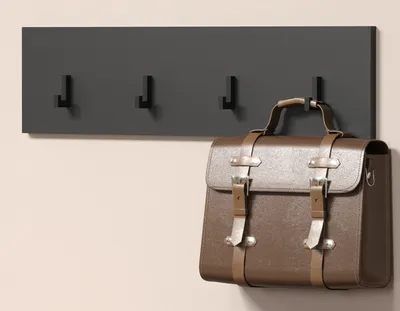 Produktbild von Garderobenleiste "Avila" in grau Wandgarderobe 80 x 20 cm