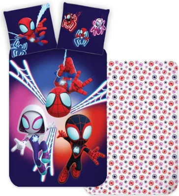 Produktbild von Marvel Spidey & Super-Freunde - Wende-Bettwäsche-Set, 135x200 & 80x80