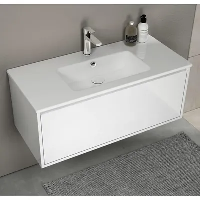 Zdjęcie produktu dla Szafka pod umywalkę w stylu loft, szerokość 100 cm, z 1 szufladą