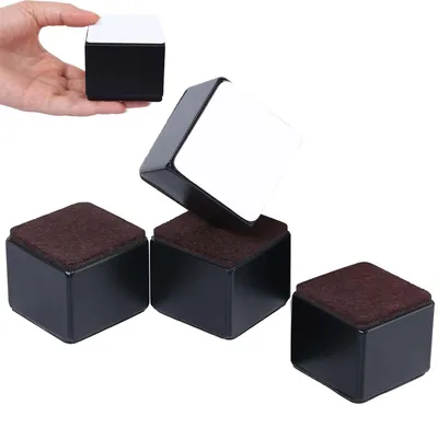 Zdjęcie produktu dla Podnośnik do mebli podkładki pod nogi - Stal - 6 cm - 500 kg - Zestaw 4 szt. - Czarny