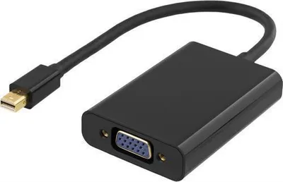 Produktbild von Deltaco DP-VGA13, 0,25 m, Mini DisplayPort, VGA (D-Sub), Stecker, Buchse, 1920 x 1080 Pixel