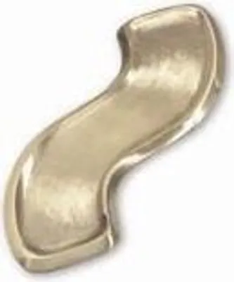 Produktbild von Kerzenteller Wellenform Messing Gold matt satiniert 30 x 8,5 cm