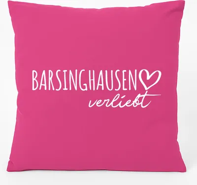 Produktbild von Huuraa Kissen Barsinghausen verliebt 40x40cm mit Füllung Fuchsia Baumwolle Dekokissen Geschenkidee