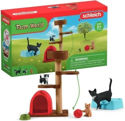 Produktbild von Schleich Farm World Katzenspielplatz, Tierfiguren, Mit Katzen und Kätzchen, Für Kinder 3+ Jahre