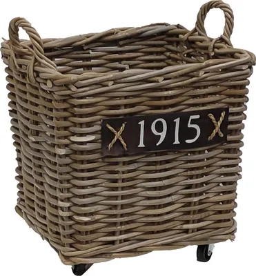 Produktbild von Feuerholzkorb Kaminholzkorb Holzkorb 35x35x40cm Rattan Handmade Wonhzimmer 901402