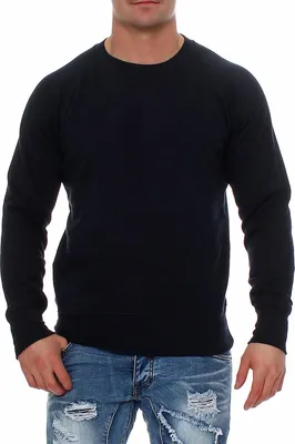 Produktbild von Mivaro Herren Sweatshirt ohne Kapuze Regular Fit 70% Baumwolle 30% Polyester weich gefüttert Pullover mit Rundhals Rippbündchen bequem warm pflegeleicht ideal für Freizeit Arbeit und Alltag