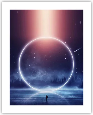 Produktbild von Poster - Poster ohne Rahmen - Fantasie Ring Kosmos - 40x50 cm - Wand Bild - Wanddeko - Wandbilder - Kunstposter - Wandposter - Bilder - Kunstdruck - Wanddekoration - Wandbild - P2XPA40x50-4664
