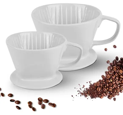 Zdjęcie produktu dla Zestaw 2 filtrów do kawy ceramicznych do ręcznego parzenia