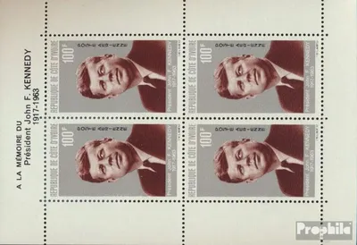 Produktbild von Briefmarken Elfenbeinküste 1964 Mi Block3 (kompl.Ausg.) postfrisch John F. Kennedy