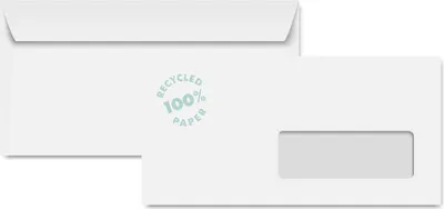 Produktbild von Clairalfa Briefumschläge C5 162 x 229 mm Recycling weiß